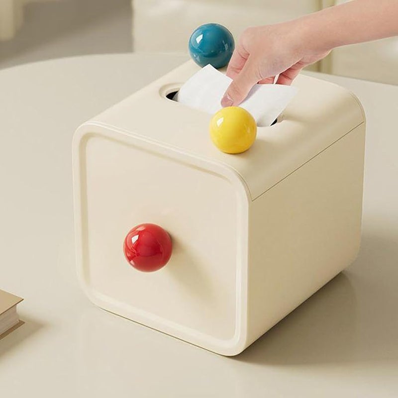 White Tissue Paper Roll Box Holder Functional Stylish Home Decoration Organiser - Image 3